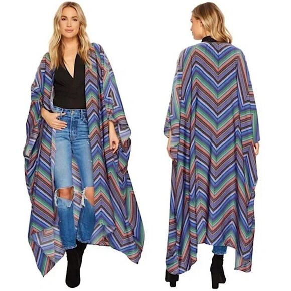 Free People Intimately Mojave Chevron Kimono Duster XS - Picture 14 of 14